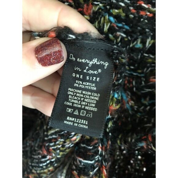 NEW Do Everything In Love Women Duster Cardigan One Size Multicolor Pockets Open - Picture 5 of 8